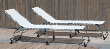 Preview: FIAM® Liegestuhl CASANOVA XXL 037TX Weiss